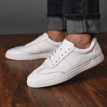 

Men's Shoes outdoor breathable Men Casual Genuine Leather Cowhide Sets Business Shoes Soft Comfortable Light Cushioning Footwear