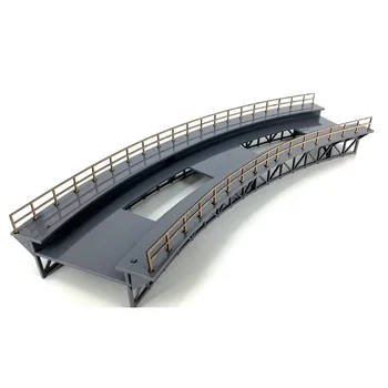 

1:87 HO Scale Train Railway Scene Decoration Q4 R4 Curved Railway Bridge Model Without Pier For Sand Table