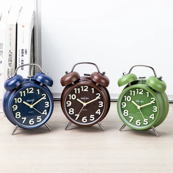 

Snooze Metal Alarm Clock Multifunction Creative Simple Modern Sleep Digital Clock Bedroom Table Alarm Clock Home Decor DA60NZ