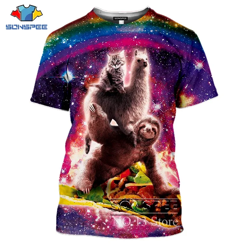 Футболка мужская SONSPEE с забавными животными Свитшот в стиле Харадзюку