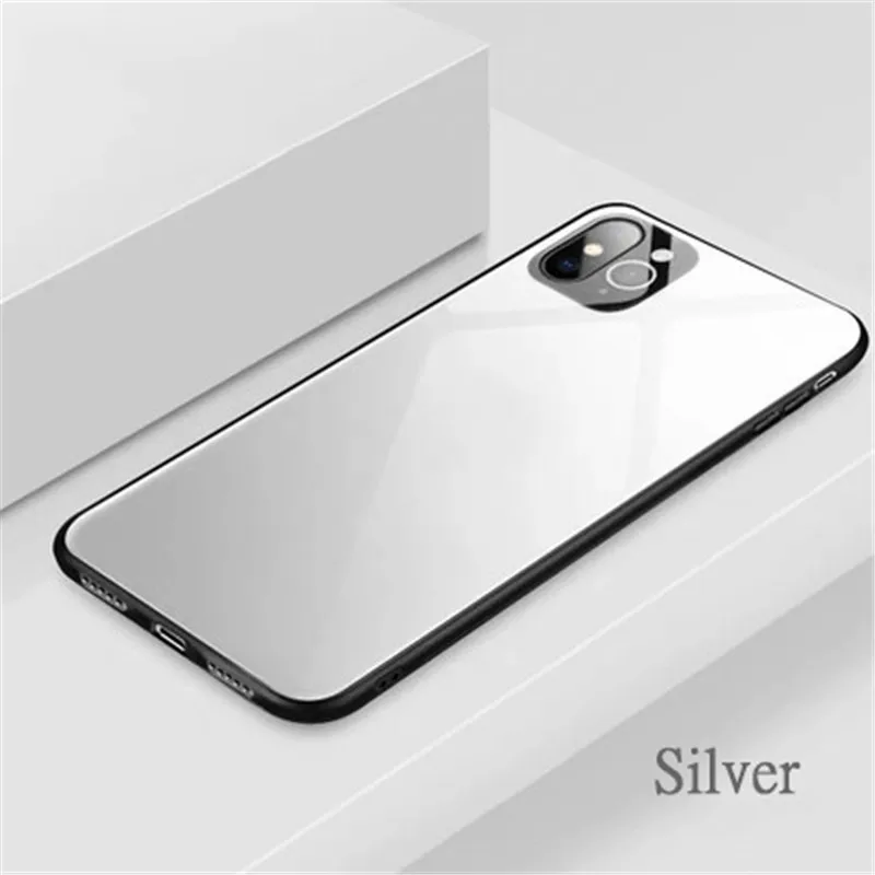 C Чехол для iphone 11, iphone 11 pro, градиентный чехол из закаленного стекла для мобильного телефона, чехол для iphone XR XS 6 7 8 plus - Цвет: C