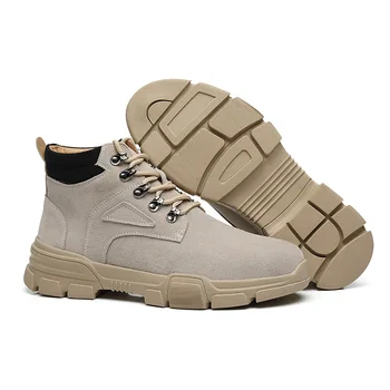 

Autumn Men's Outdoor Military Combat Boots Lace up Tactical Business Tooling Boots High Top Desert Work Shoes botas masculina