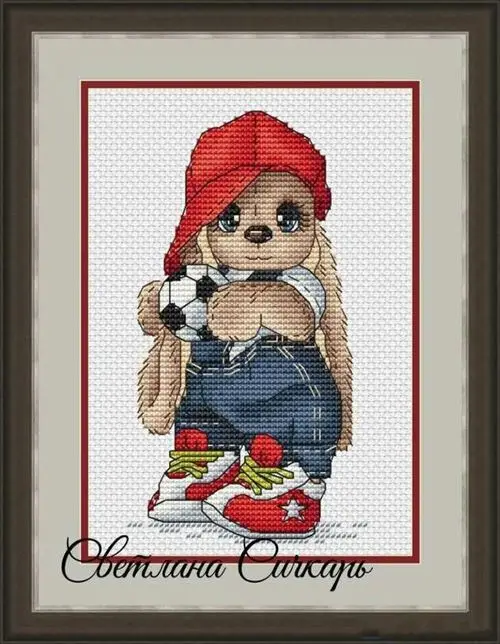 Rabbit styles cross stitch kit Animal cotton thread 14ct canvas stitching embroidery DIY - Цвет: Темно-серый