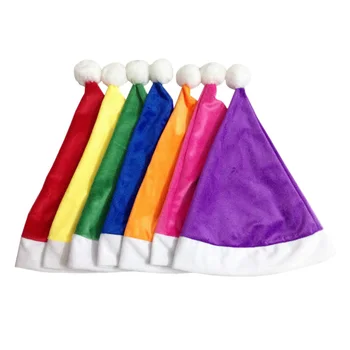 

7 Pcs Child/ Adult Ordinary Christmas Hat Santa Hats Children Cap for Christmas Party Props Christmas Ornament