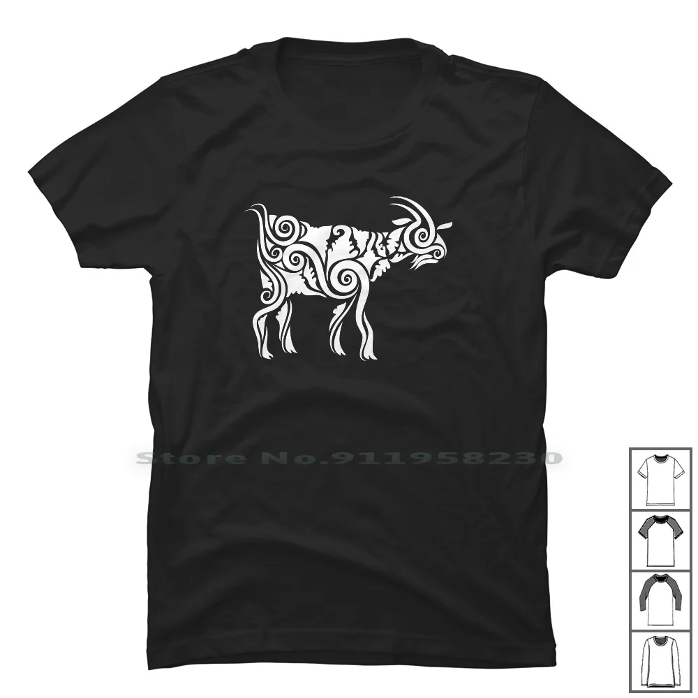 Декоративная футболка из 100% хлопка с изображением козы | Мужская одежда