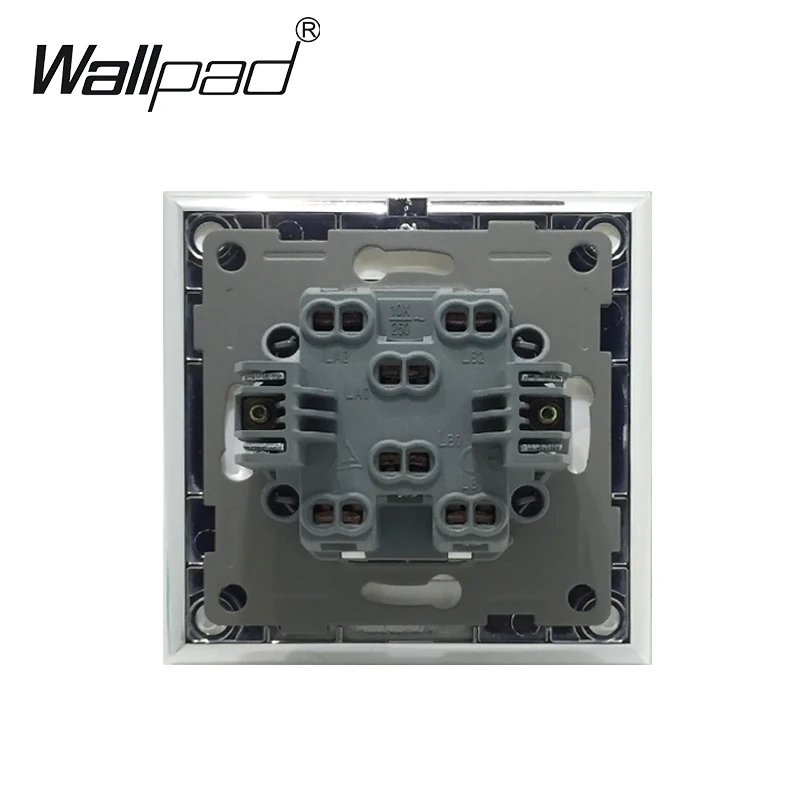 EU 2 Gang Way Switch Wallpad алюминиевая хромированная пластина металлическая сторонняя