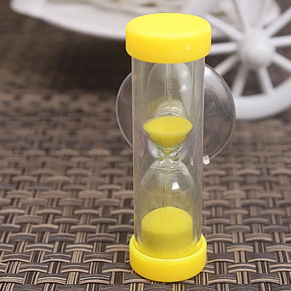 1 шт 2 минуты Песочные часы дети песок таймер щетка мини таймер креативный изысканный маленький подарок - Цвет: yellow