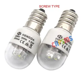 

LED-E14 Light Bulbs for Home Sewing Machine 0.5W 220 Volts Screw Type 2PCS