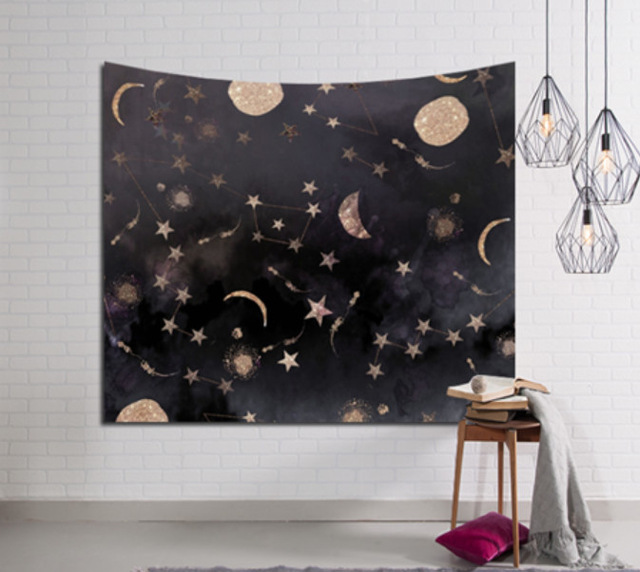 Decoration Home Decor Galaxy Hanging Wall Tapestry Hippie Retro Home Decor Yoga Beach Mat India Decoration Mural Tapiz
