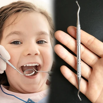 

Stainless Steel Dental Calculus Remover Tooth Scraper Scale Set Tartar Plaque Cleaner Oral Care tools