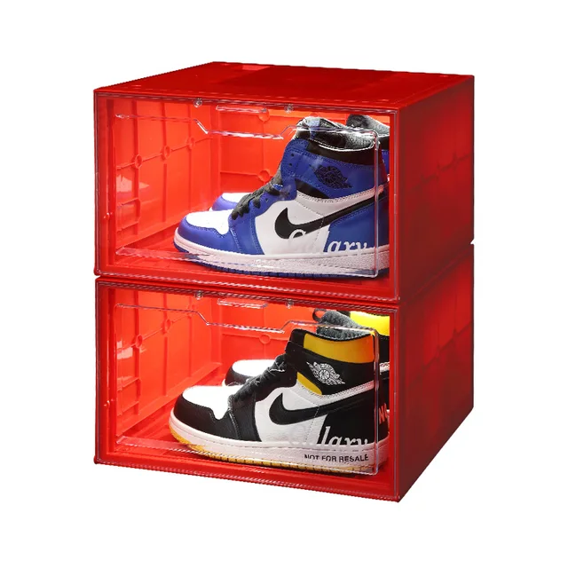 shoe box on wall display