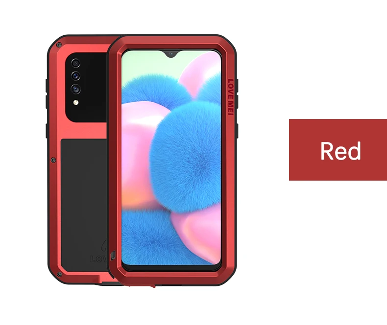 Мощный чехол Love Mei для samsung Galaxy A30S, противоударный алюминиевый/металлический чехол Gorilla из закаленного стекла для Galaxy A30S