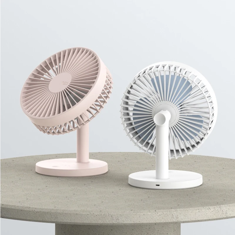 Rotatable Desktop Fans Battery Operated 2000mah Rechargeable Mini Fan Electric Personal Fans