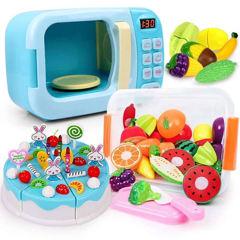 

Children Play House Toys Microwave Oven Small Appliances Rotating Model Electric Light Unisex Oven Men's Mainland China