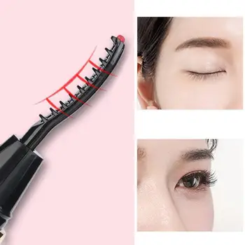 

Fast Heated Mini Electric Heated Eyelash Curler Makeup Lashes Heated Eyelash Long Eye Beauty Curler Tool Lasting Applicator P6C3