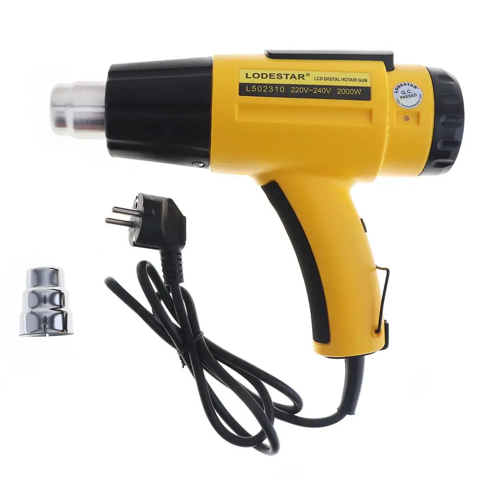 Loestar L502310 ручной 220-240 в 2000 Вт Цифровой фена Регулируемая температура Тепловая пушка с ЖК-цифровым дисплеем
