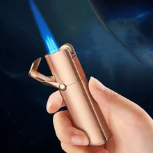 

Metal Gas Lighter Creative With Cigar Cutter Grinding Wheel Cigarette Lighter Multi-Function Windproof Cigar Butane Lighter