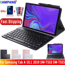Для samsung Galaxy Tab A 10,1 чехол с клавиатурой T510 T515 SM-T510 SM-T515 с английским русским испанским Bluetooth Keybaord чехол
