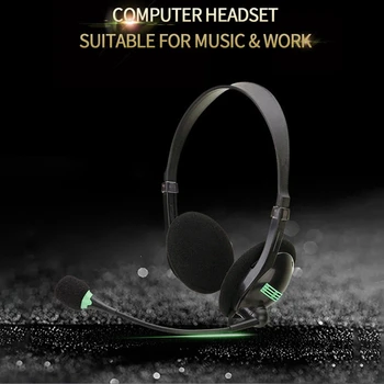 

USB Telephone/Computer Headset with Microphone Switch Volume Control Suitable for Desktop PC Laptop
