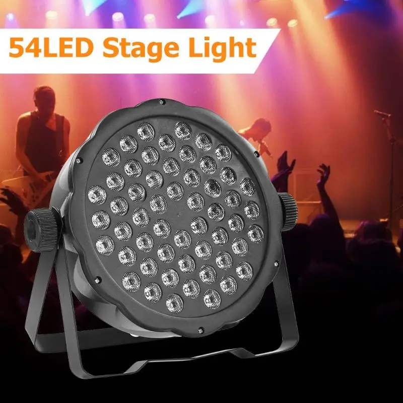 

54LED Par Lamp Trinity Color IP44 Waterproof KTV Bar Club DJ Disco Square Wedding Music Party Stage Lights Laser Projector