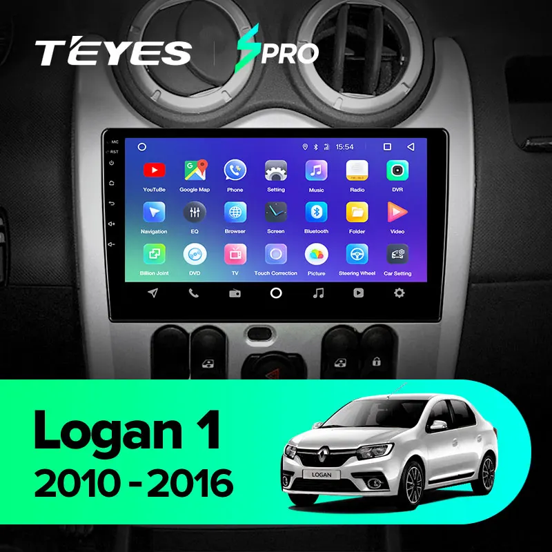 Perfect TEYES SPRO For Renault Logan 1 2010-2016 Car Radio Multimedia Video Player Navigation GPS Android 8.1 No 2din 2 din dvd 1