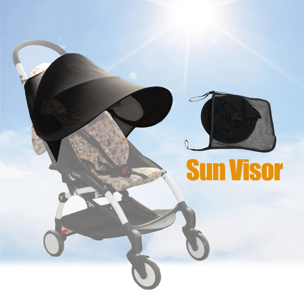 Luerme Baby Sunshade Stroller Cover Anti-UV Sun Protection Folding Awning Windshield Sunshade Hood With Pocket
