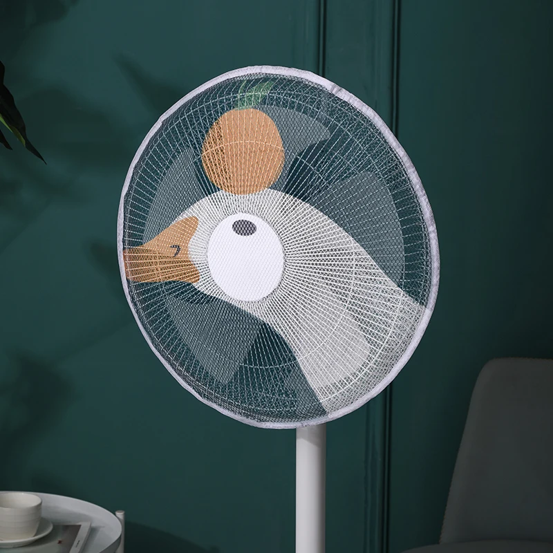 Cartoon Round Electric Fan Cover Baby Children Finger Protector Net Anti Pinch Dust Safety Mesh Office Home Decor Accessories