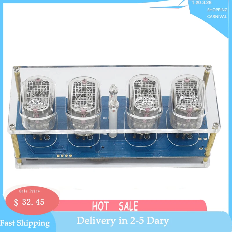 Diy In12 In-12 Nixie Tube Pcba Kit Digital Clock Beautiful GiftNo Tubes