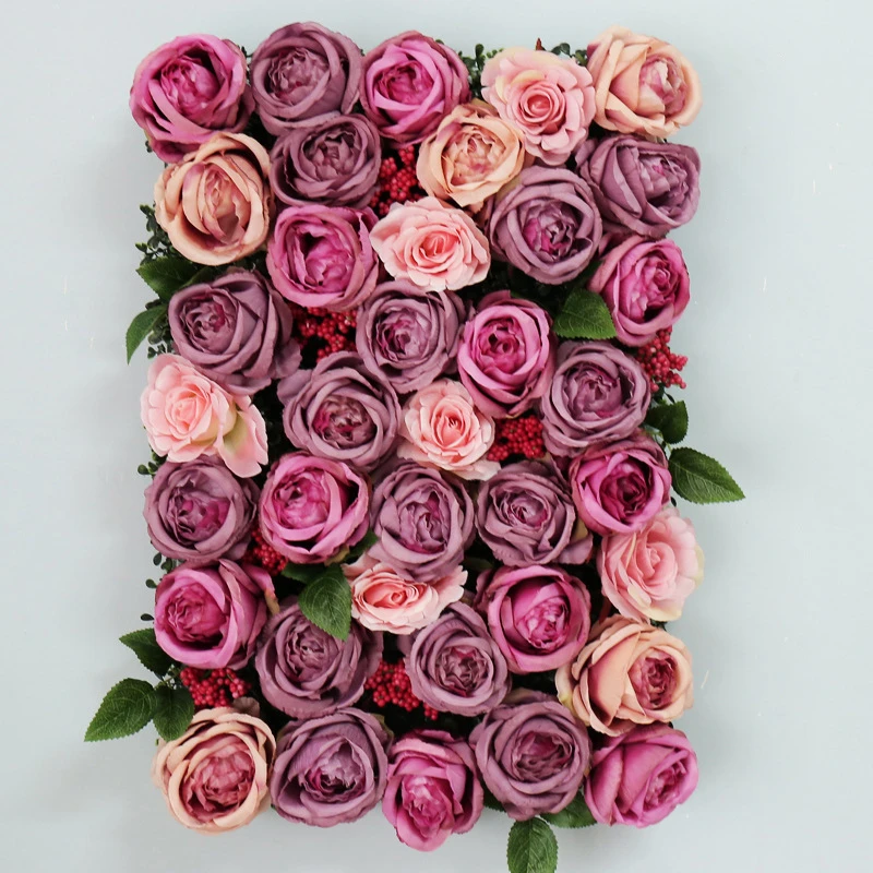 Artificial Silk Rose Flower Panels Wall Decoration 1.95ft x 1.31ft
