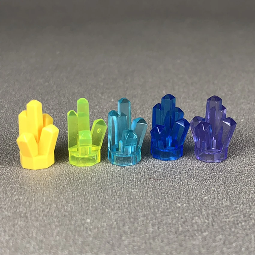 10Pcsset Mineral Crystal Gem MOC Accessory Brick Compatible With Legoings City Children's DIY Building Block Toy Gift (2)