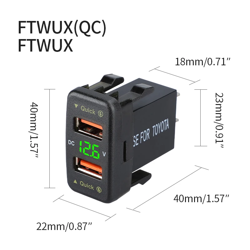 Novo Dual USB QC Car Socket Charger