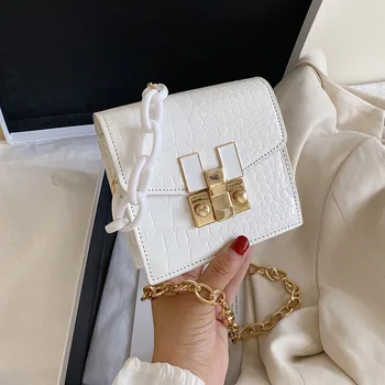 

Stone Pattern Mini Crossbody Bags For Women 2020 PU Chain Messenger Shoulder Bag Fashion Ladies Lipstick Handbags And Purses New