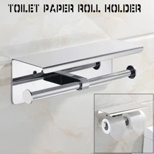 Над баком туалетной бумаги держатель установлен ванная комната двойной рулон ткани стеллаж для хранения высокое качество товаров