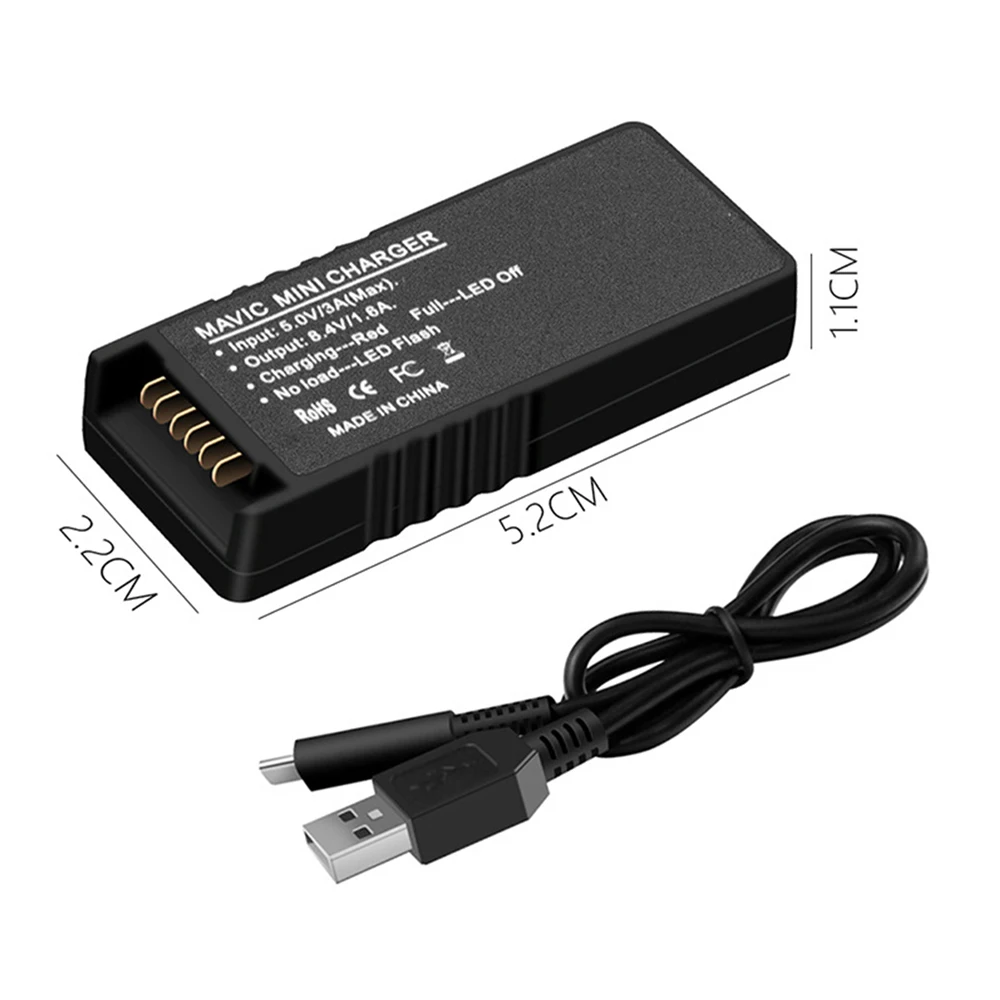 Buy JCL Battery Charger For Mavic Mini QC3.0 Portable USB Charger Type-C Quick Charging Cable for DJI Mavic Mini RC Quadcopter Drone 