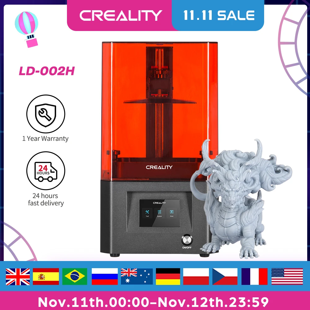 3d printing business CREALITY 3D LCD Resin UV LD-002H 3D Printer 2K LCD HD Screen Off-line Print Molding Size130*82*160MM 3d printer designs