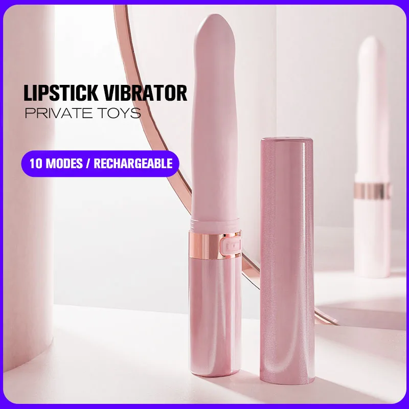 

Private Lipstick Vibrator For Women Silicone Vibrating Egg Bullet Vibe 10 Modes Dildo Adult Sex Toy Erotic Product Stimulator