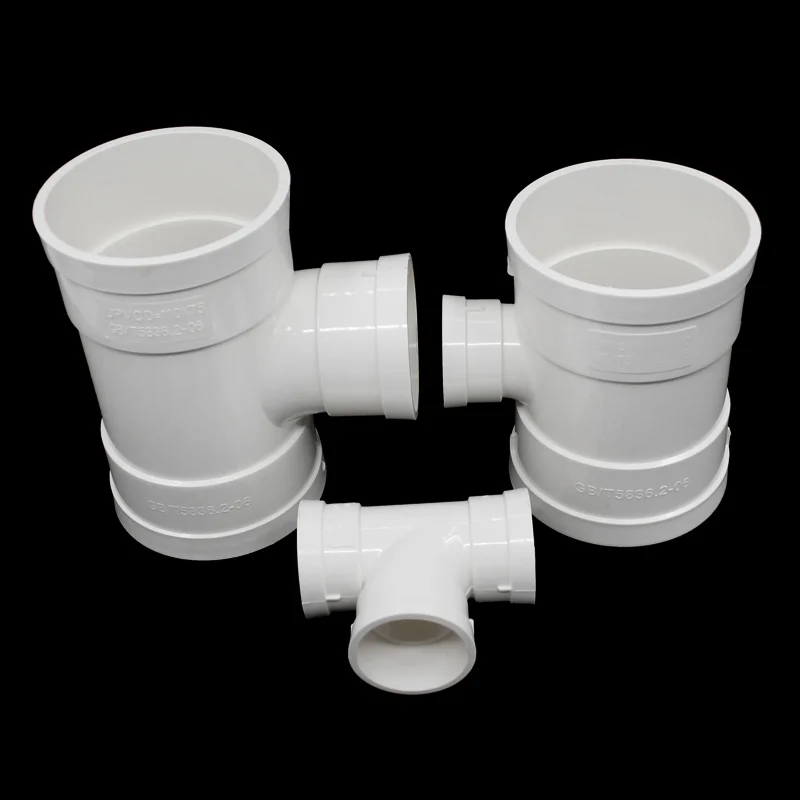 branco tubo de drenagem t acessórios para