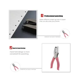 

Tenwin DIY Handheld Paper Printing Card Hole Punch Kids Office Supplies XOP