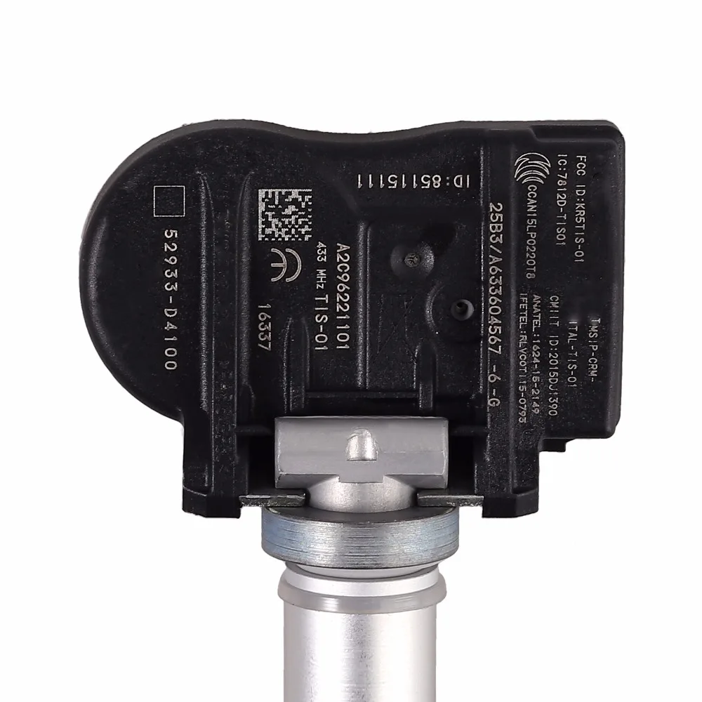 Автовыход 4 шт. для TPMS датчик давления в шинах 433 МГц для hyundai Kia 52933-d4100 52933d4100 S180052092 2910000102400