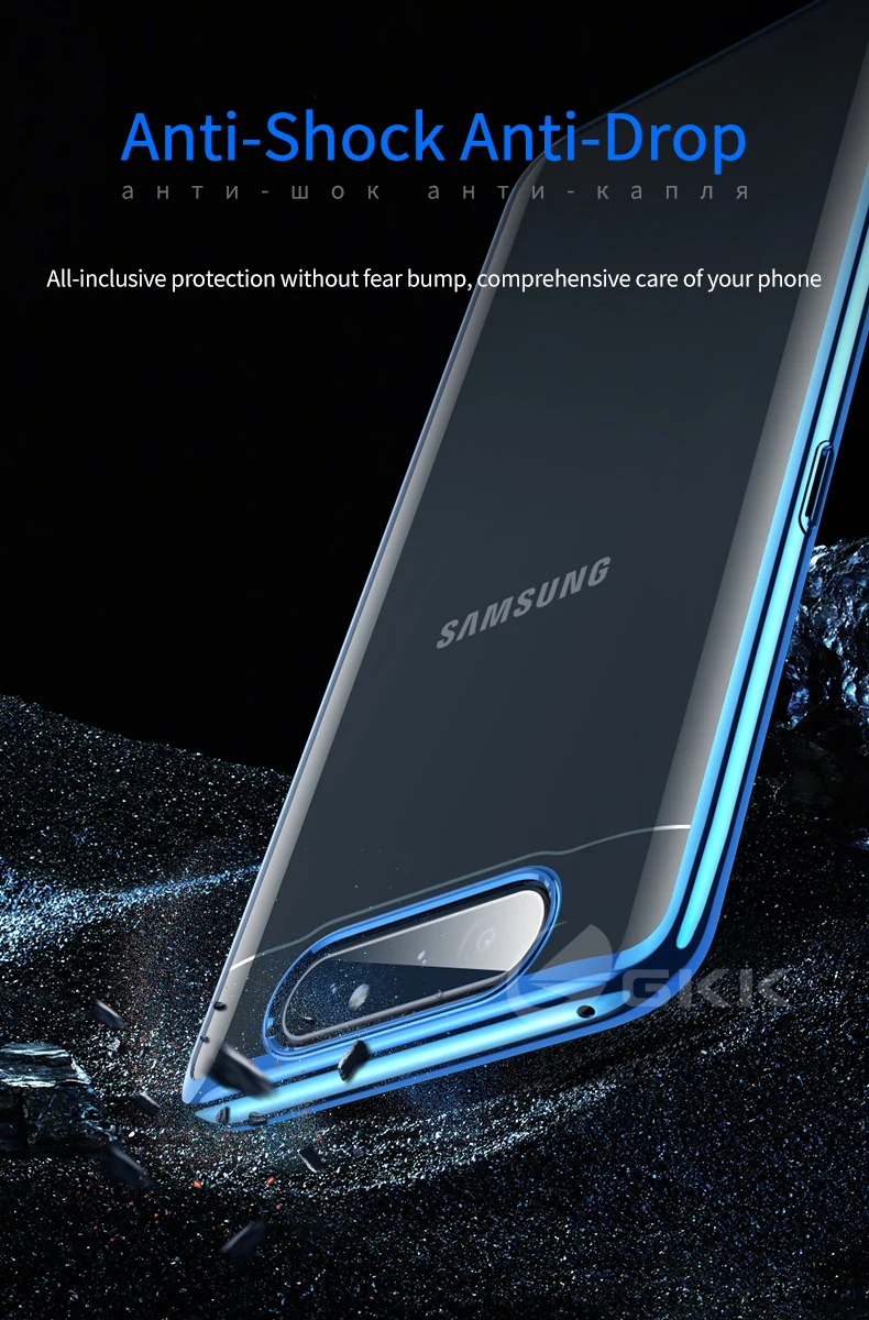 Чехол для samsung Galaxy A80, прозрачная защитная задняя крышка для samsung Galaxy A80, чехол для телефона, Fundas Coque
