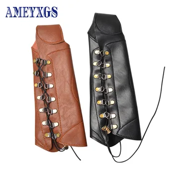 

1pc Archery PU Leather Arm Guard Adjustable Strap Arm Protector For Outdoor Shooting Training Hunting Sports Protective Gear