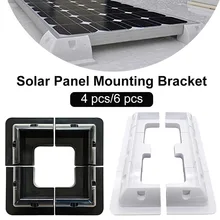 

4pcs Solar Panel Mounting Bracket Plastic Solar Panel Roof Mount Corner Bracket Drill-Free for Motorhome Caravan RV Boat