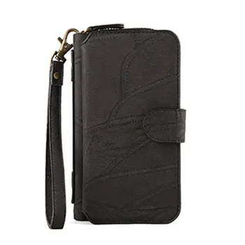 

Retro Leather Iphone Xs Max Phones Case With Wristband Magnetic Flip Wallet Case Multi-Function Cash Card Slots Phone Stand Case