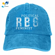 

RBG Political Feminist Sports Denim Cap Adjustable Unisex Plain Baseball Cowboy Snapback Hat