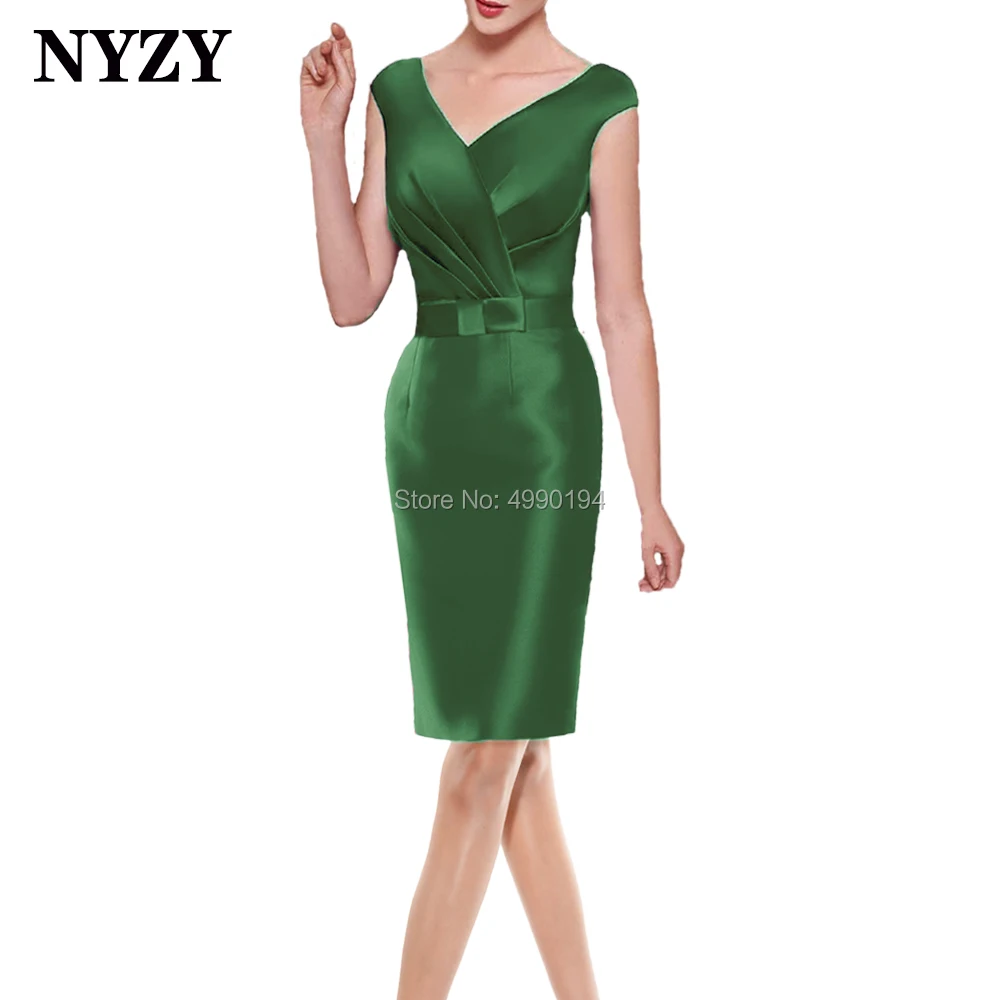 Cocktail Dresses NYZY M282 Sleeveless Fuchsia Satin Dress Party Prom Evening Homecoming