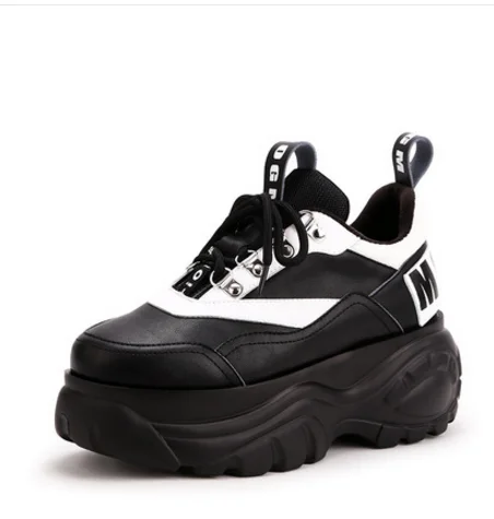 Trendy Brand women's sneakers,HighTop leather Female Platform Sneakers Chunky Ankle Boots Women autumn Femme basketball shoes