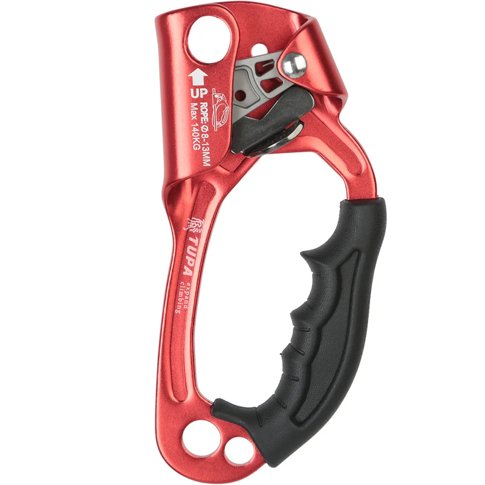 Outdoor Aluminum Sports Rock Climbing Right/Left Hand Grasp Ascender Device Riser For 8-13mm Rope