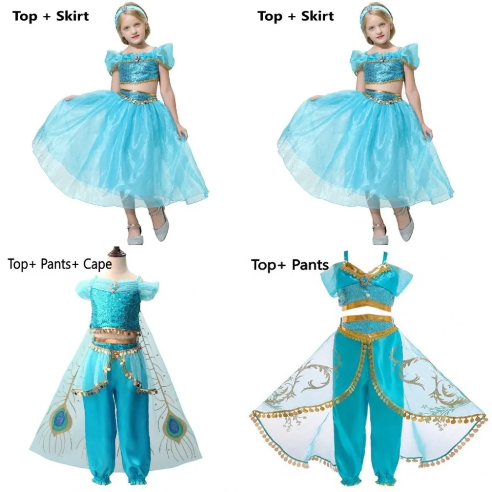 ; платье для девочек для костюмированной вечеринки; платье Снежной Королевы Жасмин; платья принцессы Эльзы; костюм Анны; детский праздничный костюм