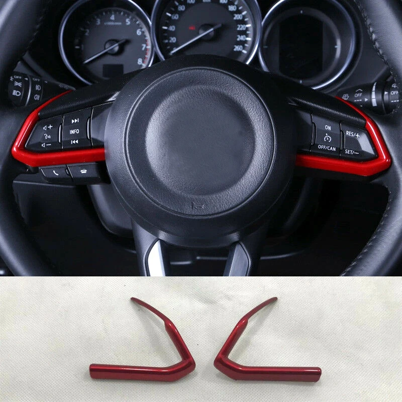 Красный ABS накладка на руль для Mazda CX-3 CX3- модные аксессуары для интерьера 1 pai