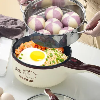 

Electric cooker small long handle small electric rice cooker multi functional electric cooker plug in electric steamer
